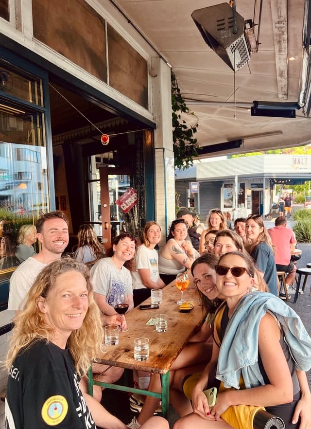 The group at the bar afterwards